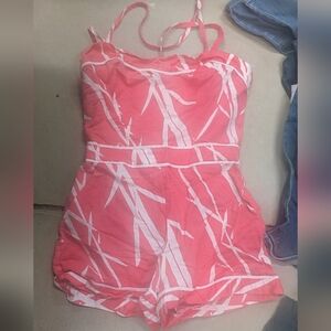 H&M HALTER ROMPER Jumpsuit LADIES MEDIUM MED M TROPICAL BEACH